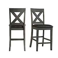 Transitional Counter Height Side Chair Set