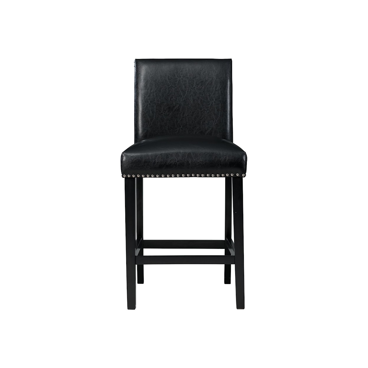 Elements International Meridian NAILHEAD BLACK PUB CHAIR |