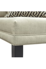 Elements International Maddox Contemporary Upholstered Corner Sofa Bench with Button Tufted Back