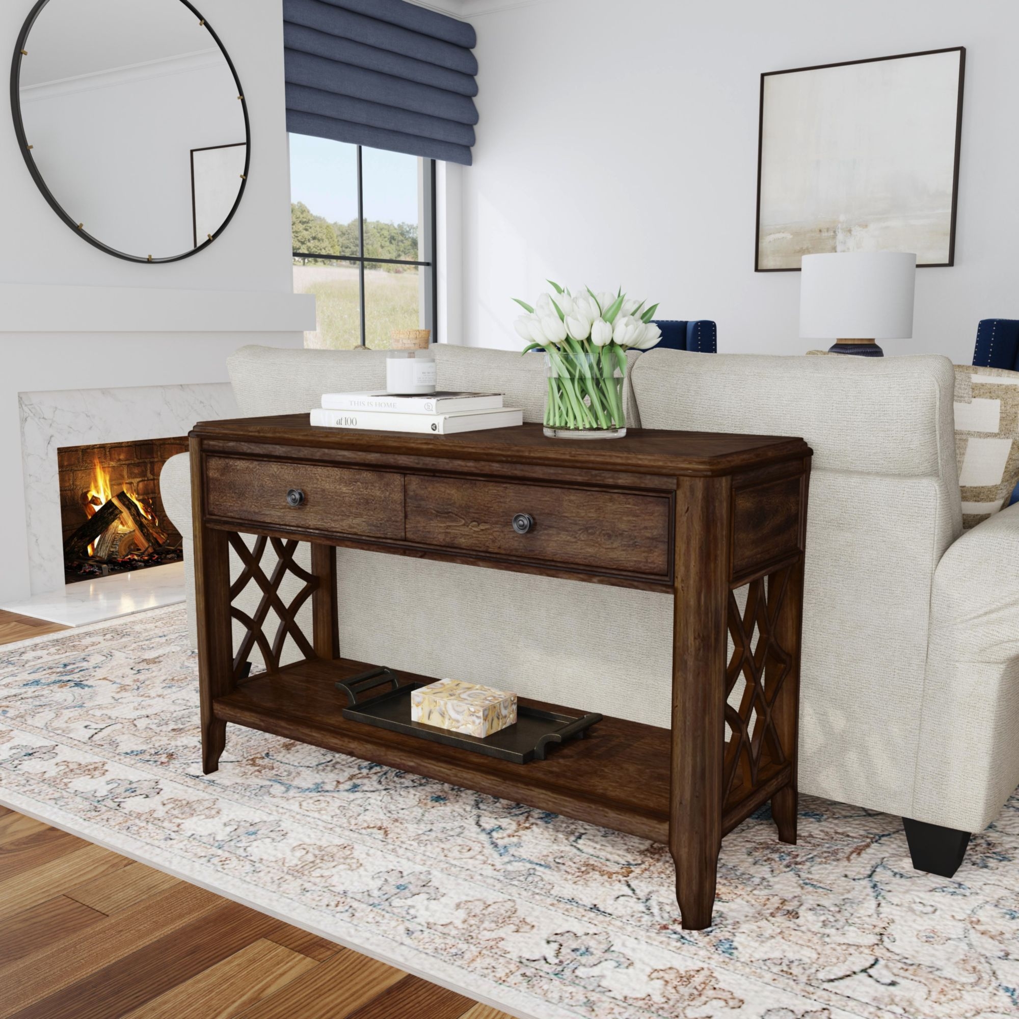 2-Drawer Sofa Table