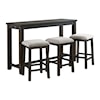 Elements International Stone Stone Multipurpose Bar Table Set