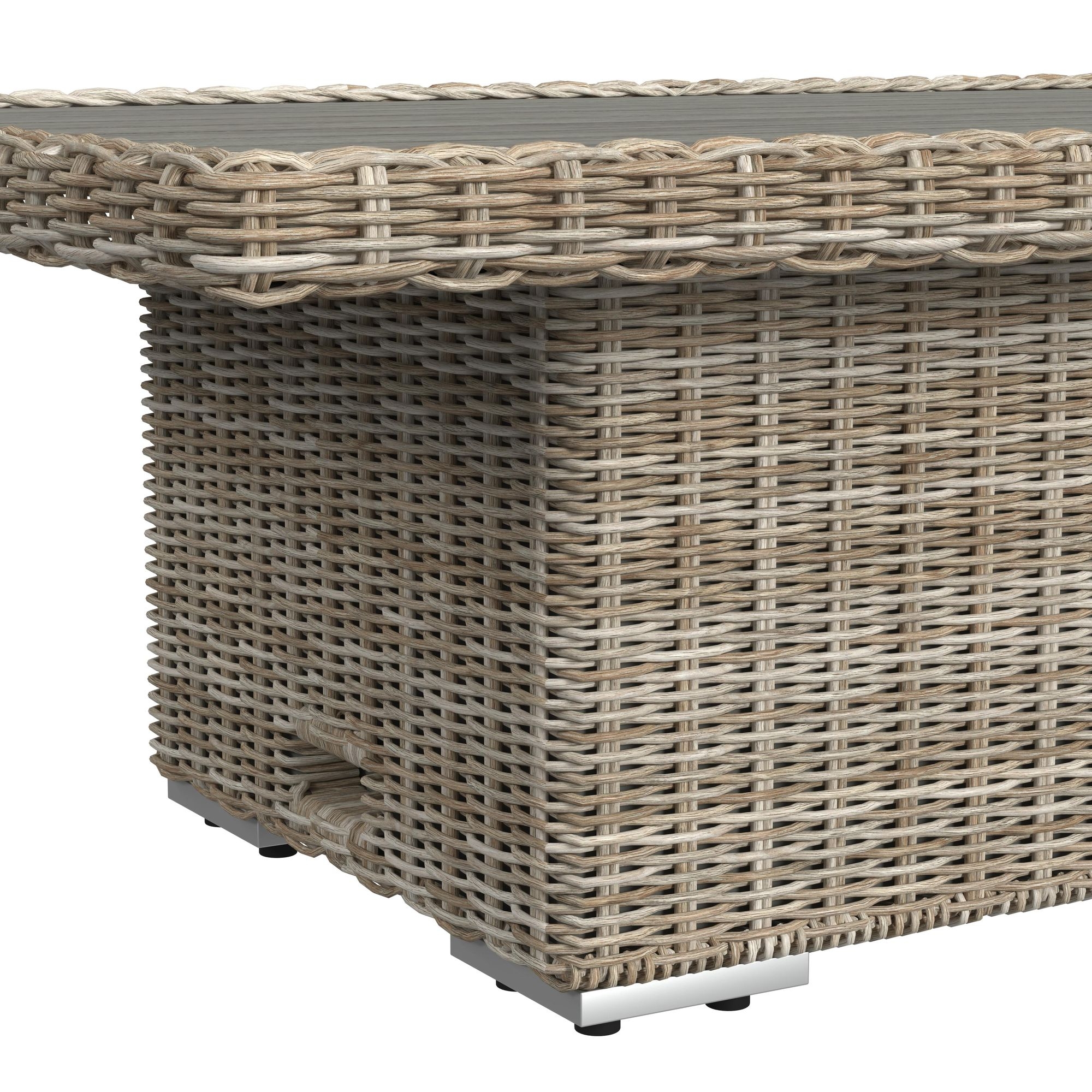 Elements International Carmona Complete Woven Conversation Sectional Set