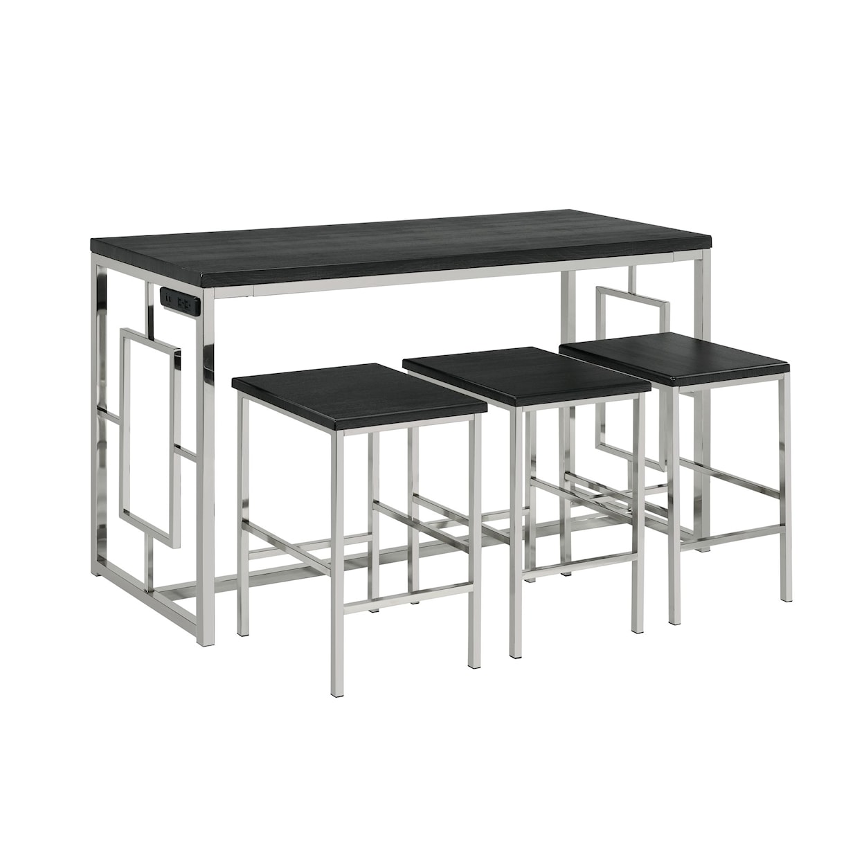 Elements International Ezell EZELL PUB TABLE & 3 STOOLS |