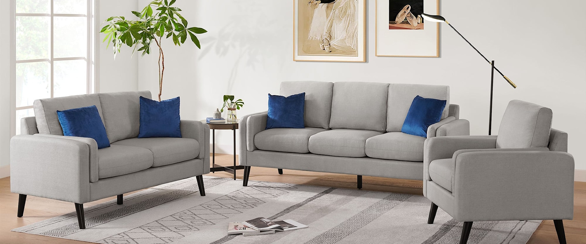 Sofa and Loveseat Living Room Set