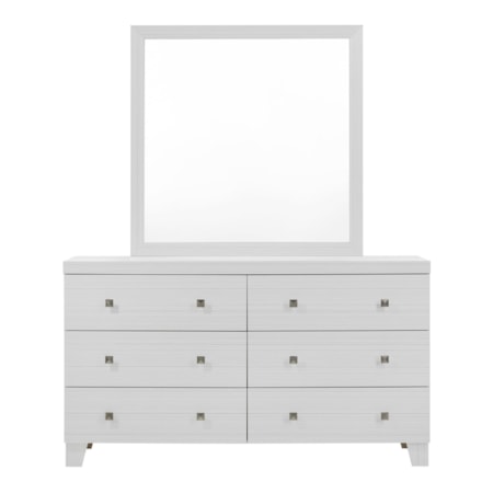 Dresser and Mirror Set