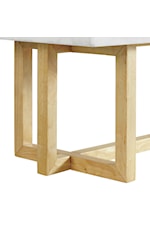 Elements International Morris Transitional End Table with Marble Top