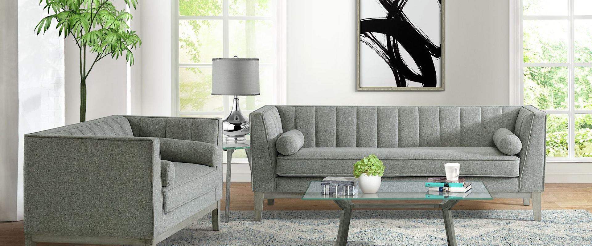 Sofa and Loveseat Set