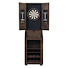 Elements International Bone Dartboard Cabinet with Dartboard