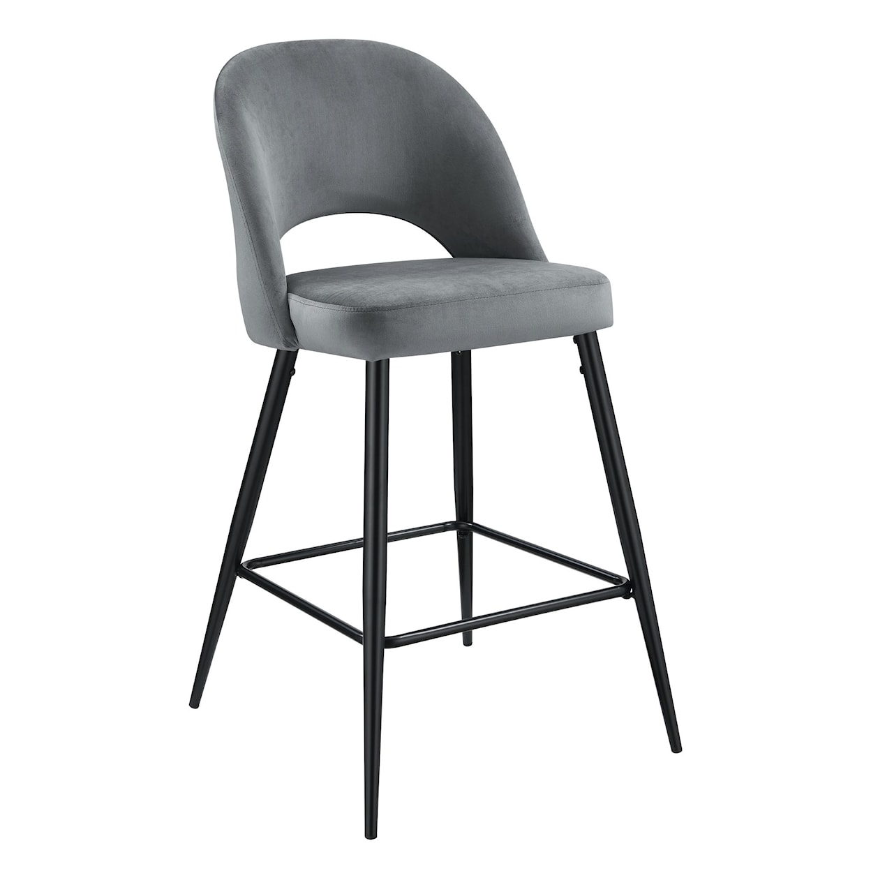 Elements Kendall Black Leg Set of 2 Bar Stools