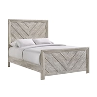 Ellen Full Panel 5PC Bedroom Set in White