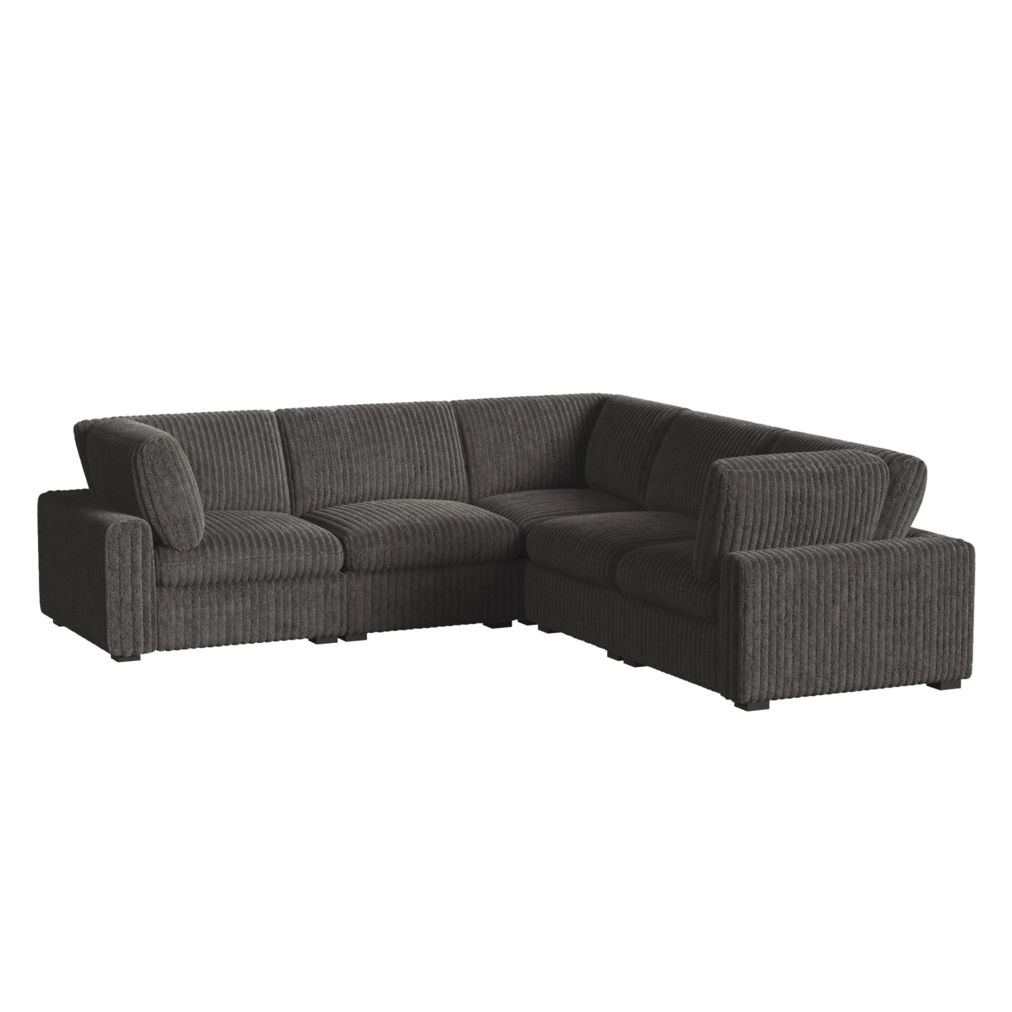 5Pc Modular Set In Grand Cord Charcoal