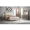 Elements International Versailles Contemporary King Panel Bed with Low Footboard