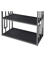 Elements International Ester Contemporary Bookshelf with 4 Shelves