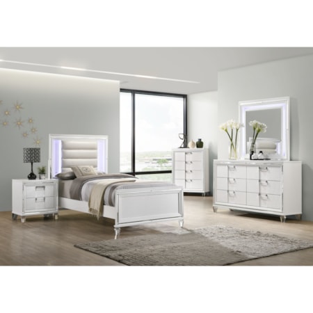 Youth Dresser &amp; Mirror Set White