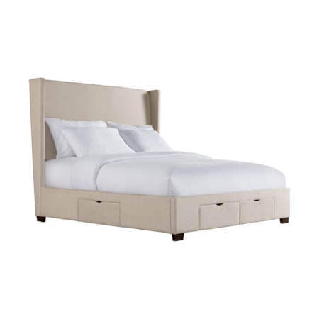 King Upholstered Storage Bed