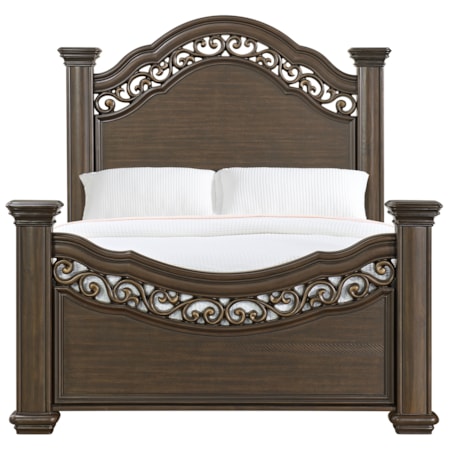 Brunswick Queen Panel Bed In Mahogany