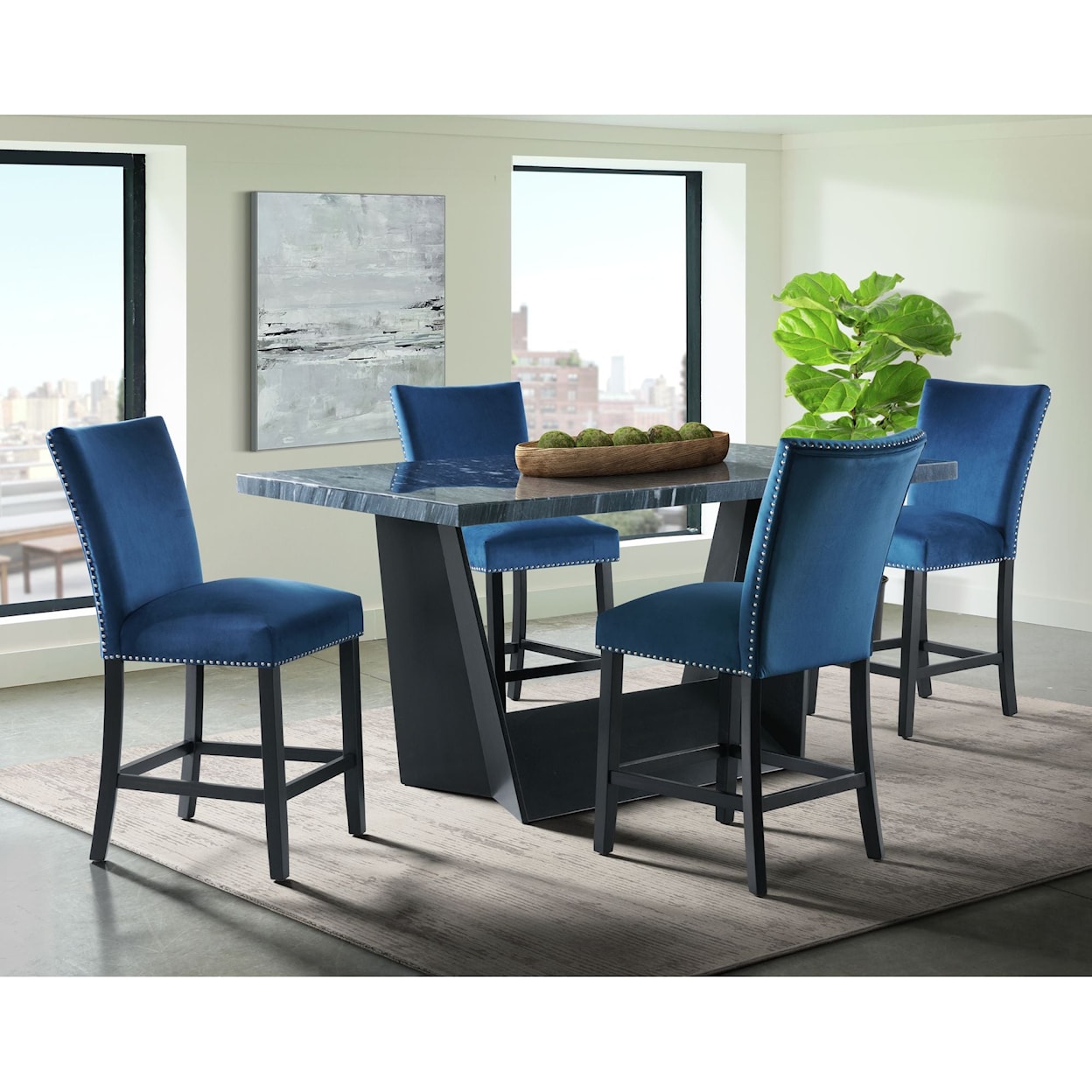 Elements Beckley 5-Piece Counter Height Dining Set