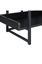 Elements International Preston Contemporary Single Drawer Desk with USB and A/C Outlets
