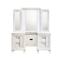 Vanity Set w/LED & USB Plug White