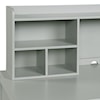 Elements International Jesse Desk w/ Hutch in Grey