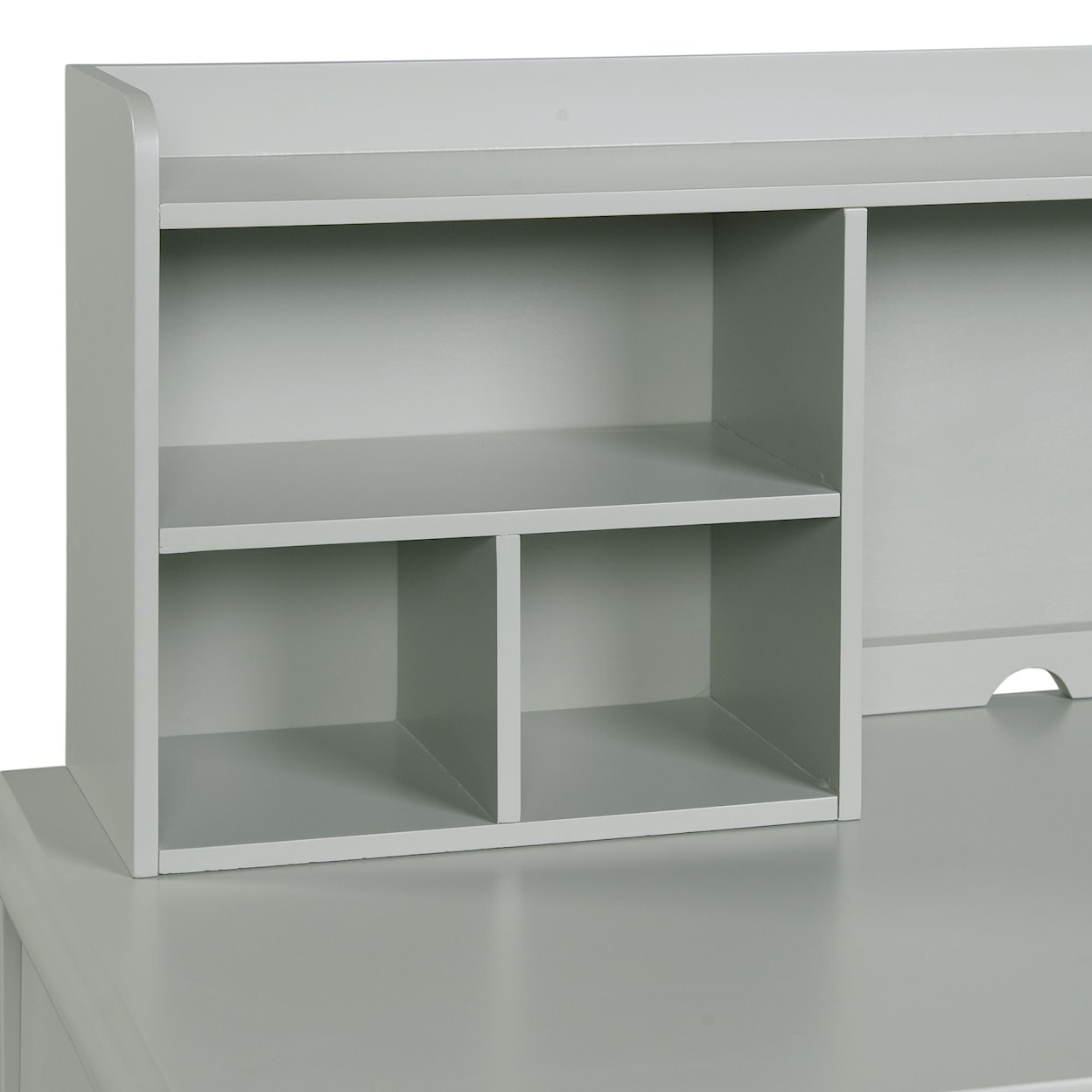 Elements Jesse Desk w/ Hutch in Grey