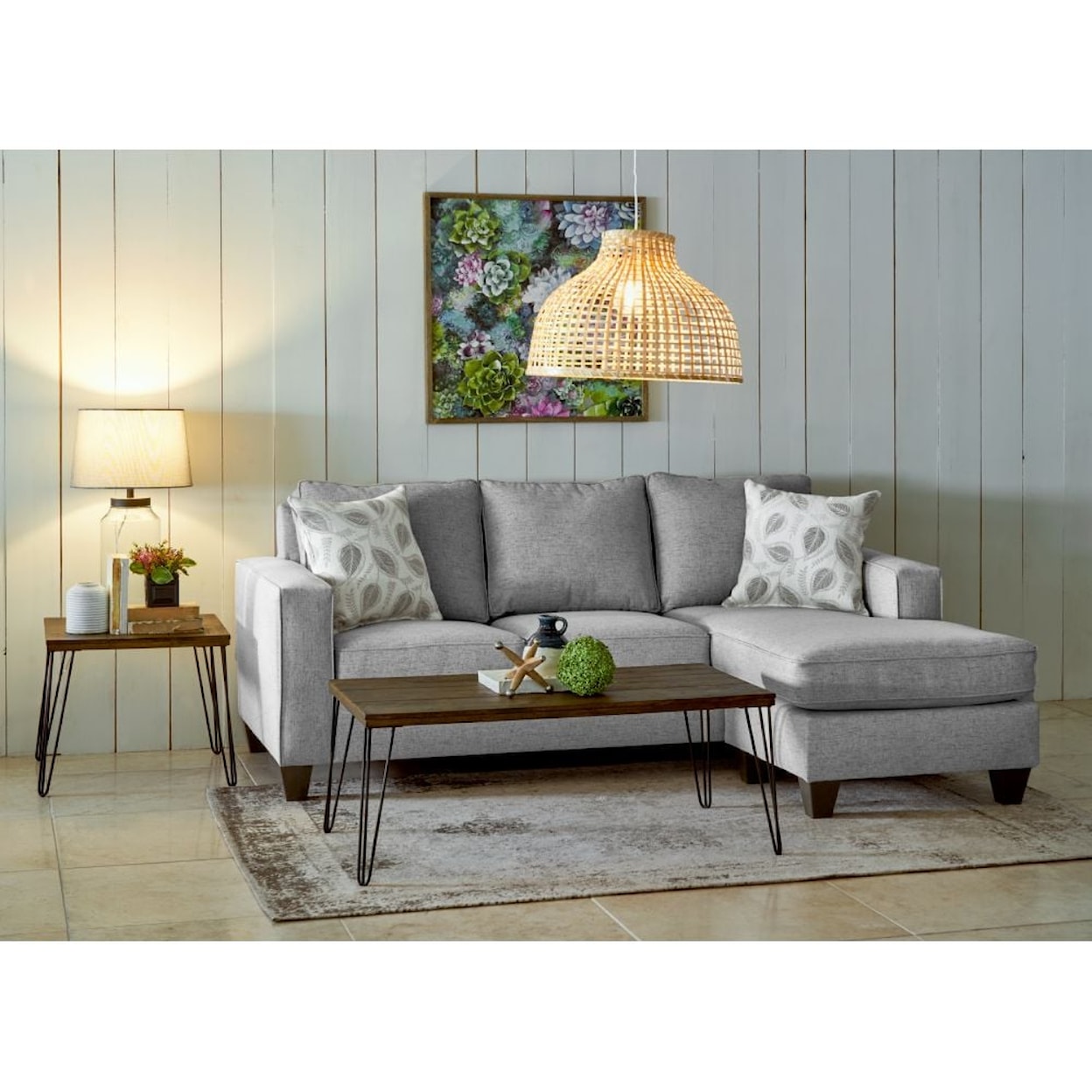 Elements International 409 Chaise Sofa