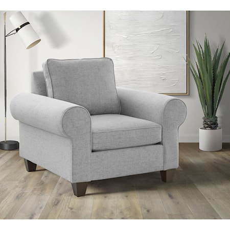 Accent Chair with Rolled Arms