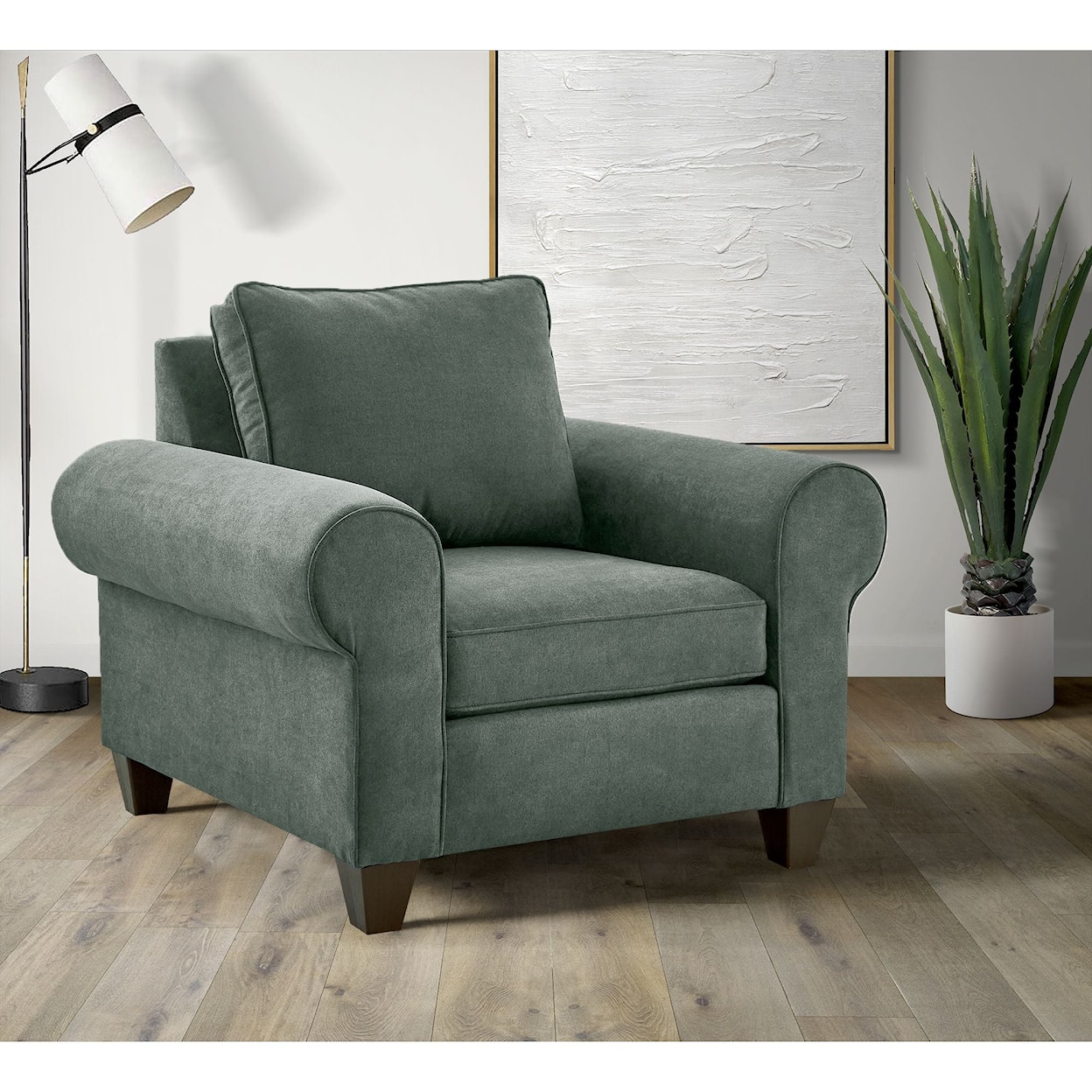 Elements International 705 Accent Chair with Rolled Arms