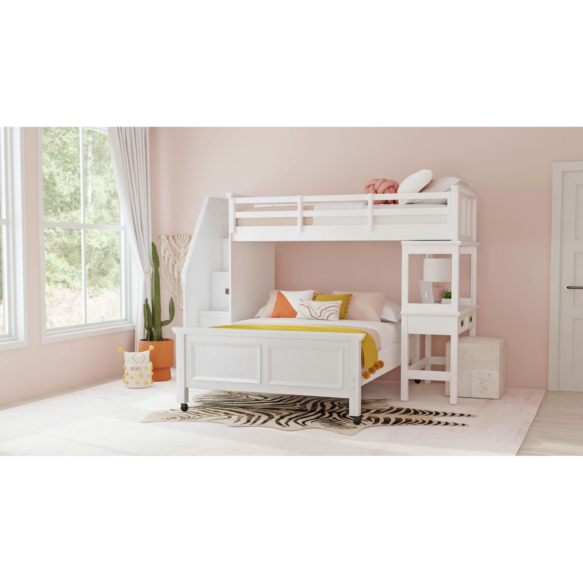 Elements International Hampton Kids Twin Over Full Loft Bed