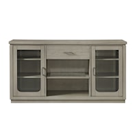 Contemporary Gray Server with LED Lights
