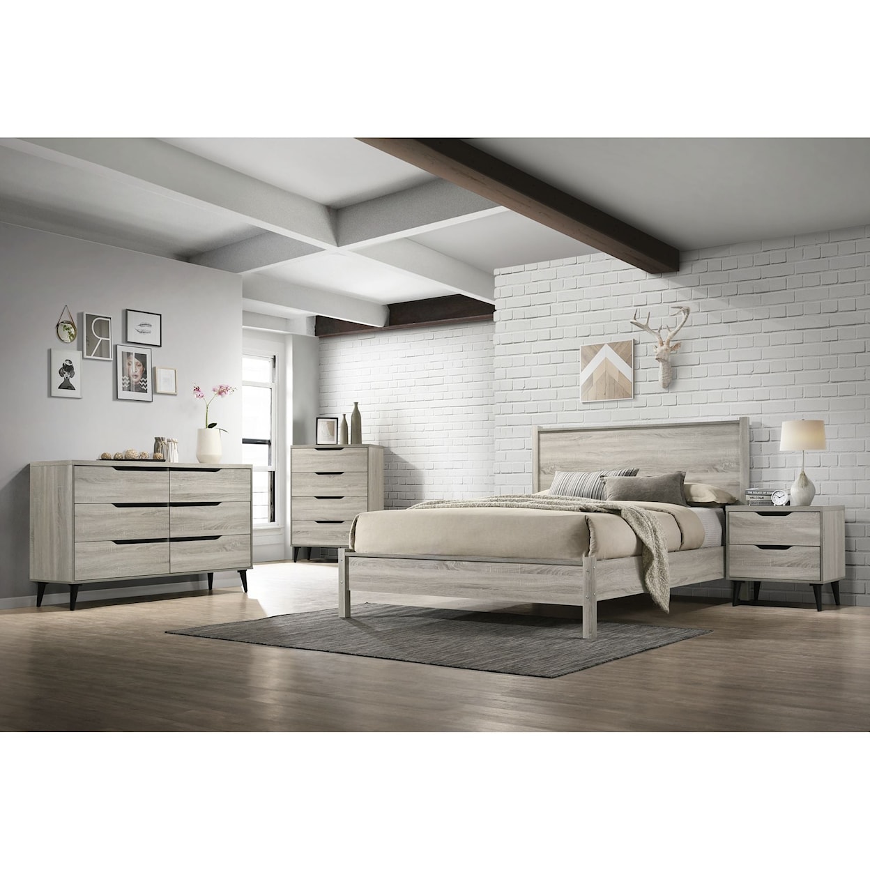 Elements International Ernesto Queen Bed