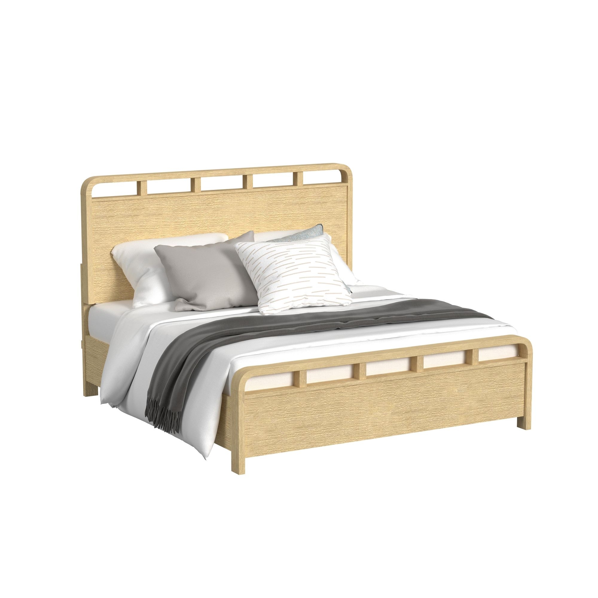 King Panel Bed In Natural