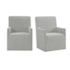 Elements International Nero Upholstered Arm Chair Set