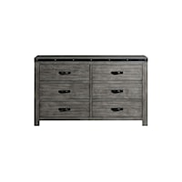 Contemporary 6-Drawer Youth Dresser 