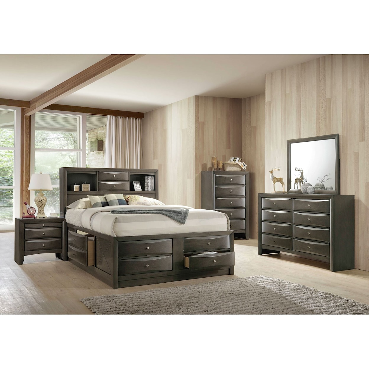 Elements International Emily Storage Bed