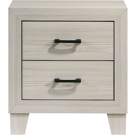 Contemporary 2-Drawer Nightstand