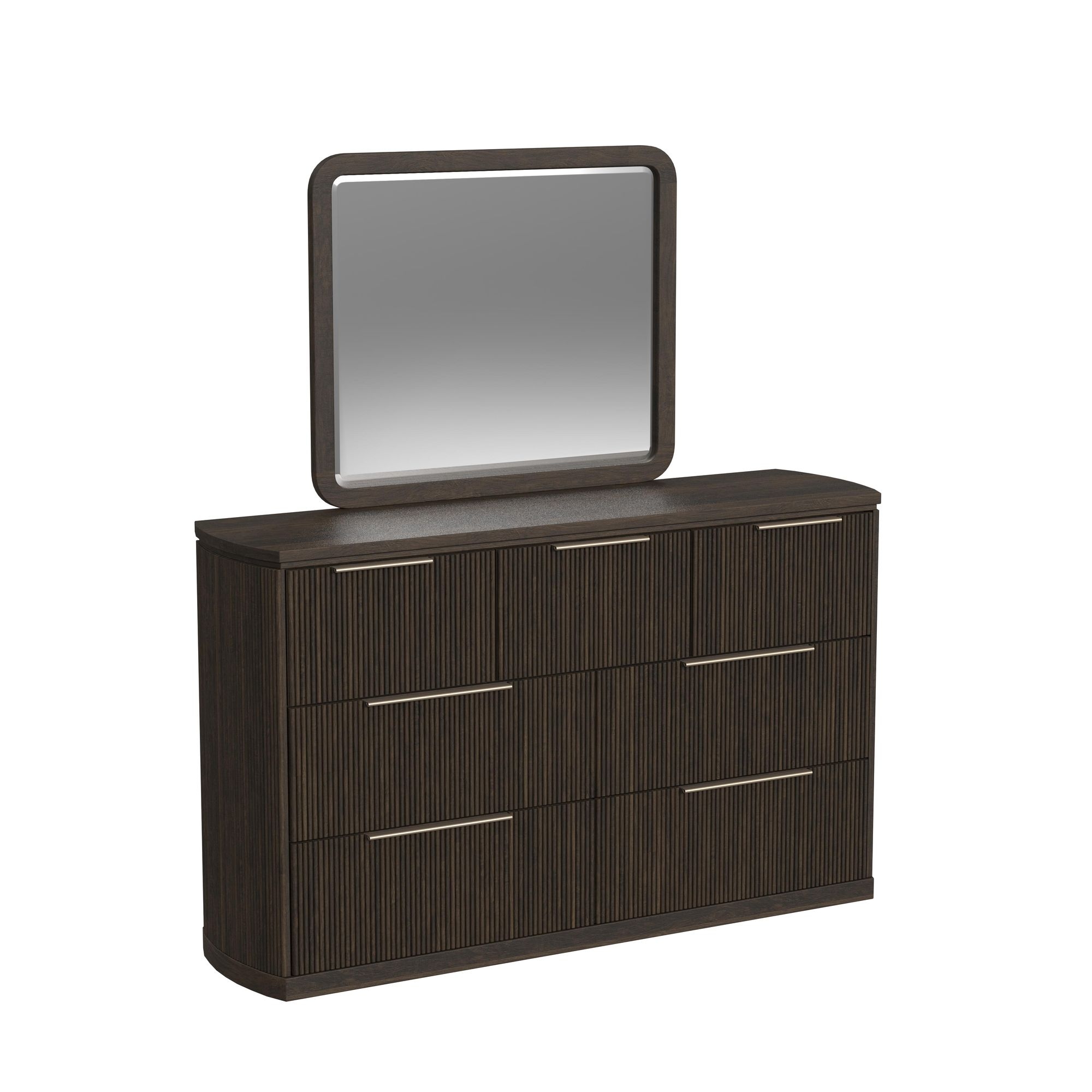 Dresser and Mirror Set