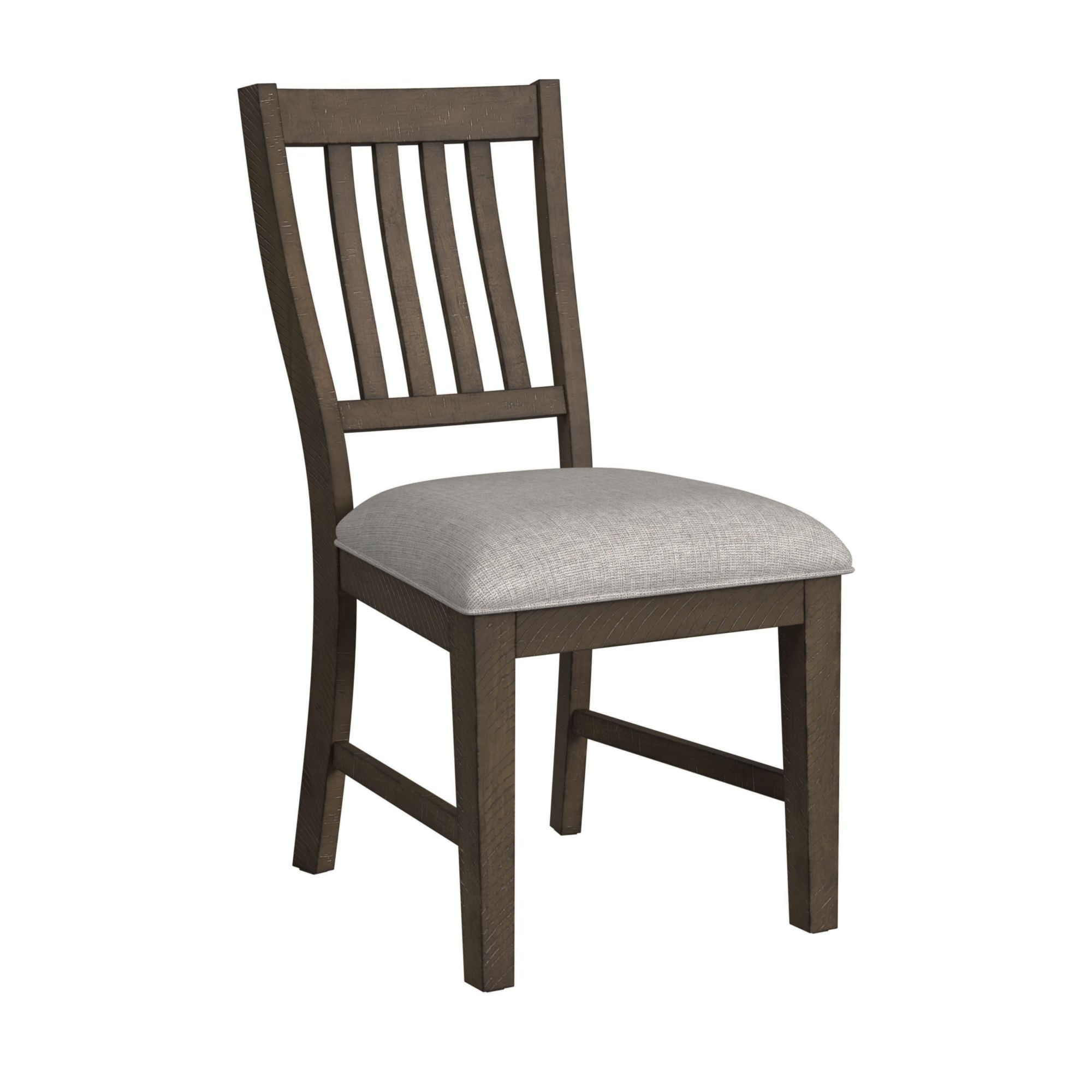 Slat-Back Upholstered Dining Side Chair