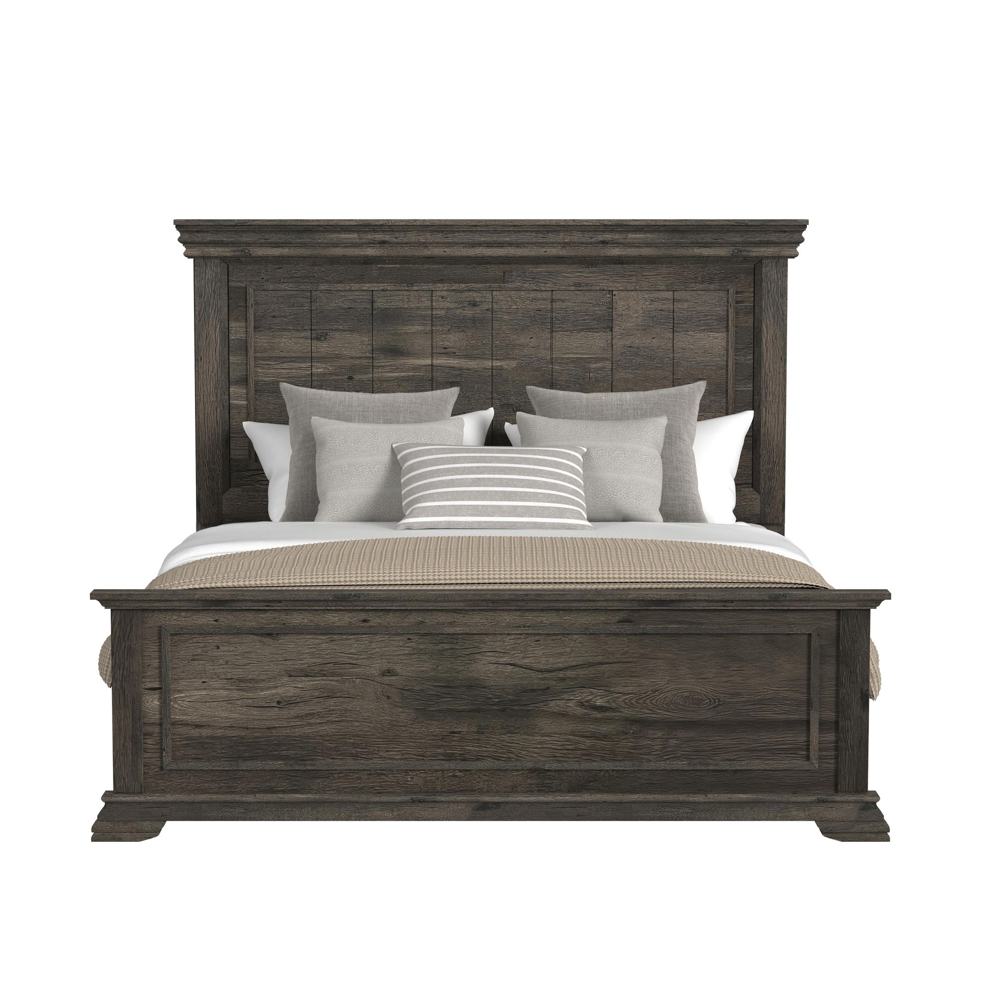 Elements International Park Ridge King Panel Bed