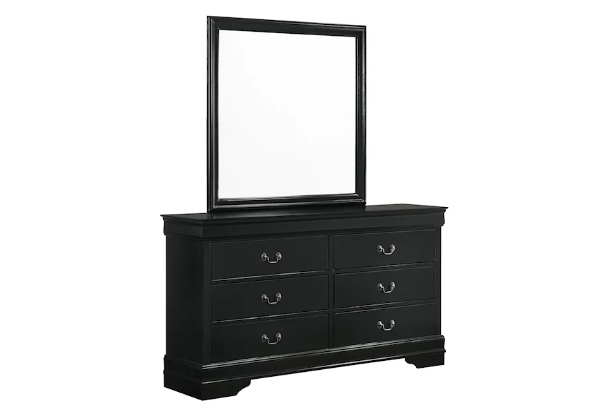 Louis Philippe G3150A Black Finish Bedroom Set