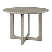 Contemporary Round Gray Counter Height Table with Lazy Susan