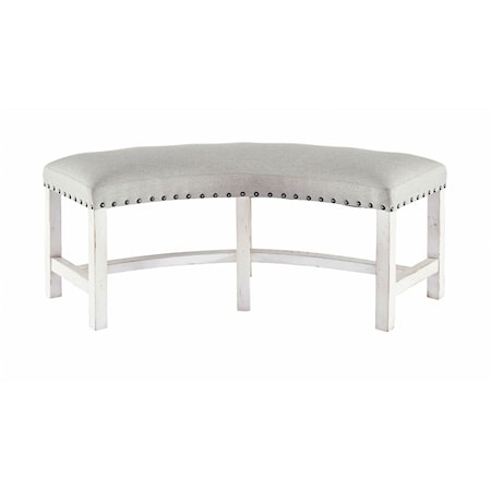 Round Upholstered Dining Bench