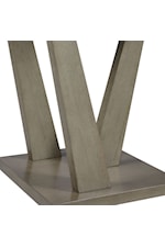 Elements Greta Contemporary Square End Table with White Marble Top