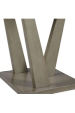 Elements International Greta Contemporary Square End Table with White Marble Top