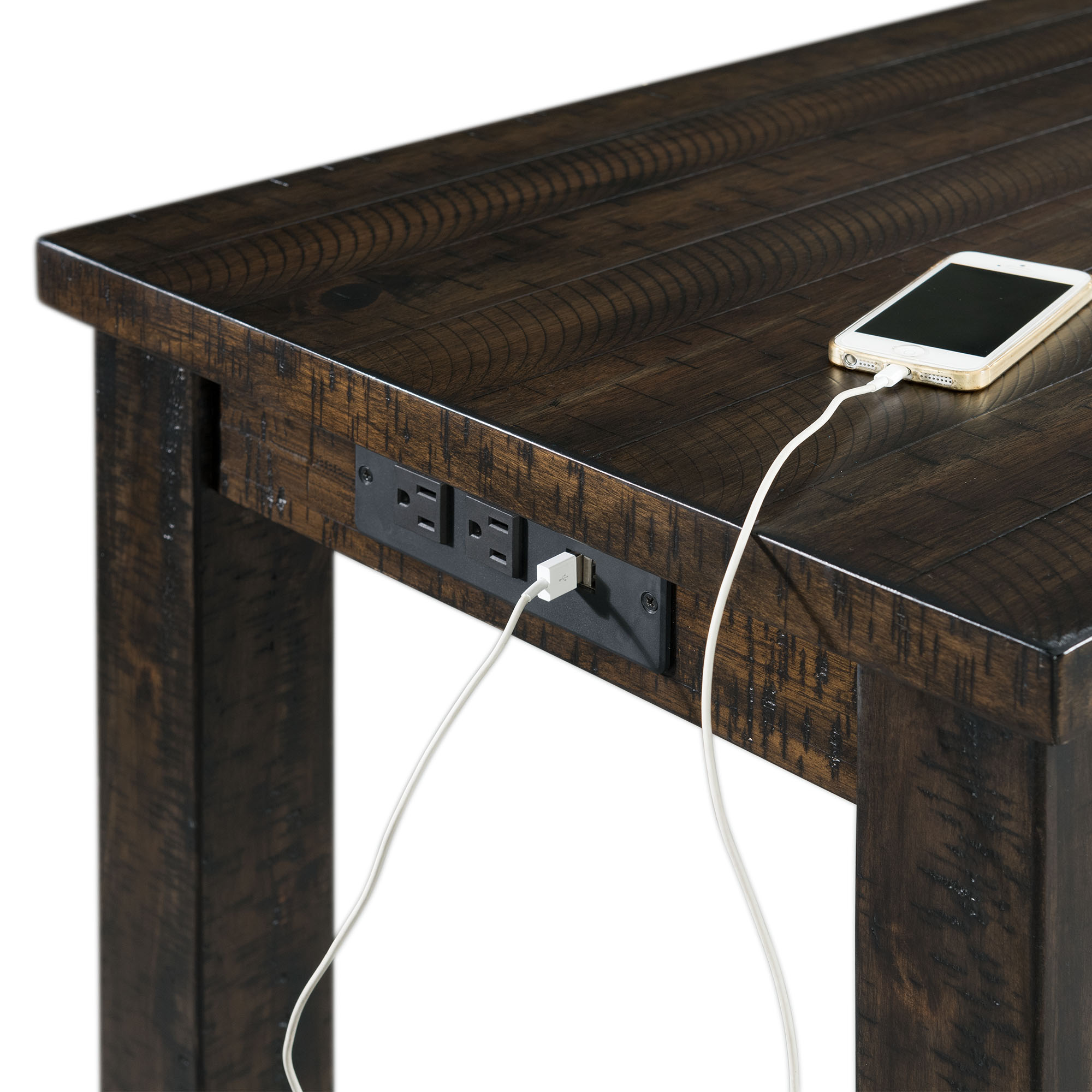 Elements International Stone Bar Height Dining Set