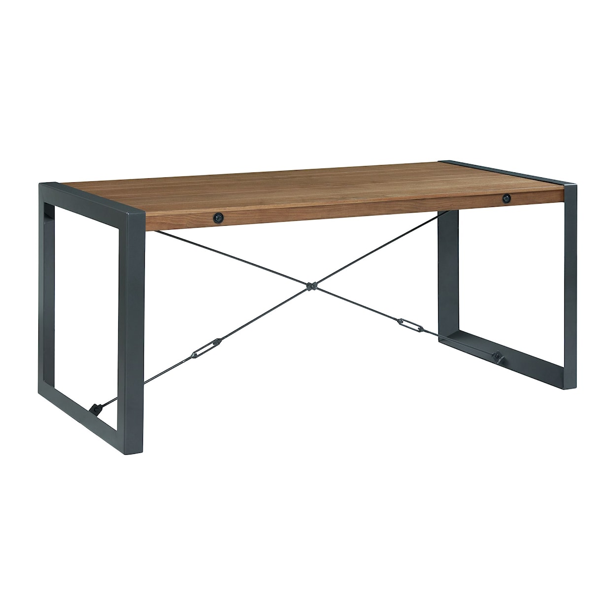 Elements International Industrial Rectangular Dining Table