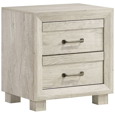 2-Drawer Nightstand with USB