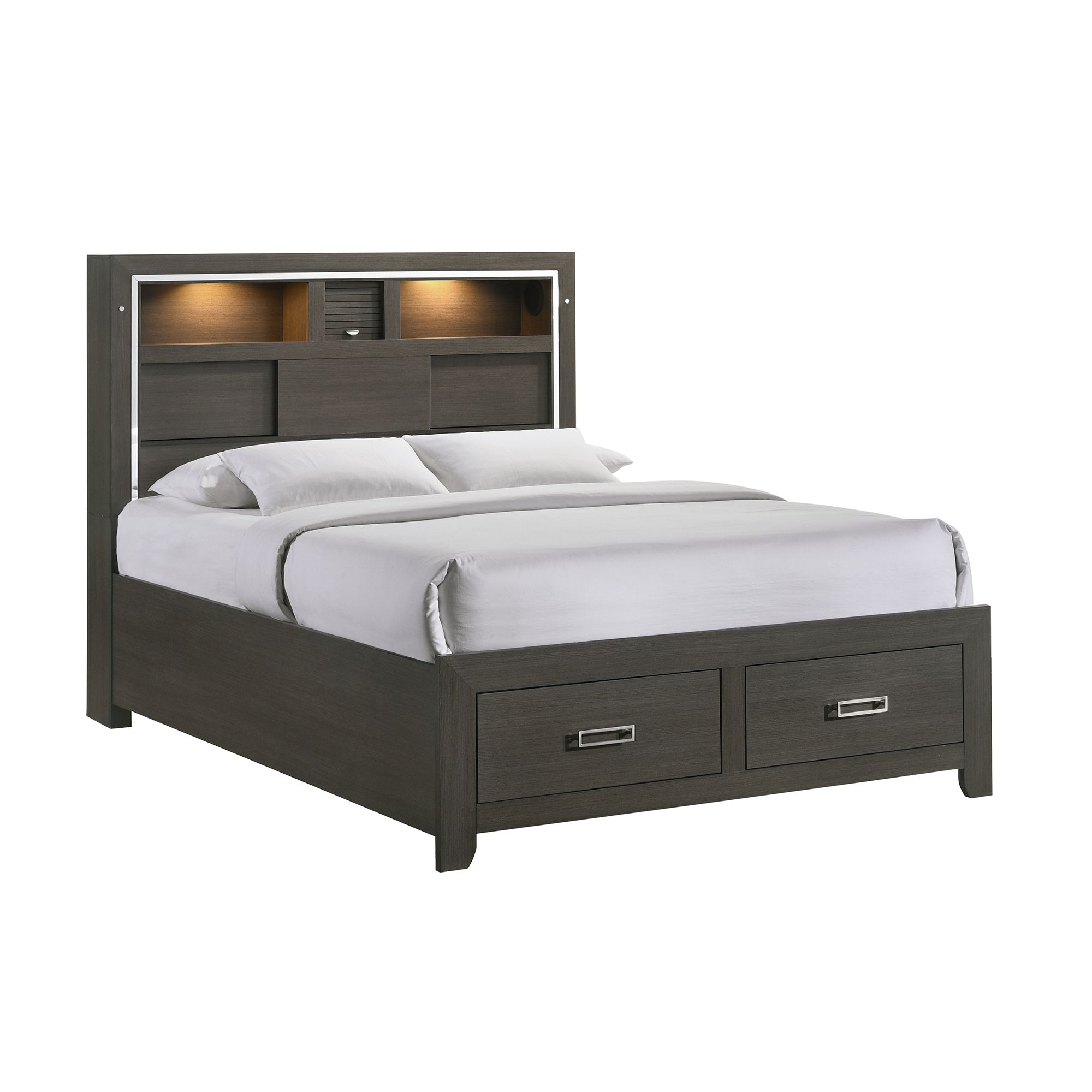 Queen Platform Storage Bed