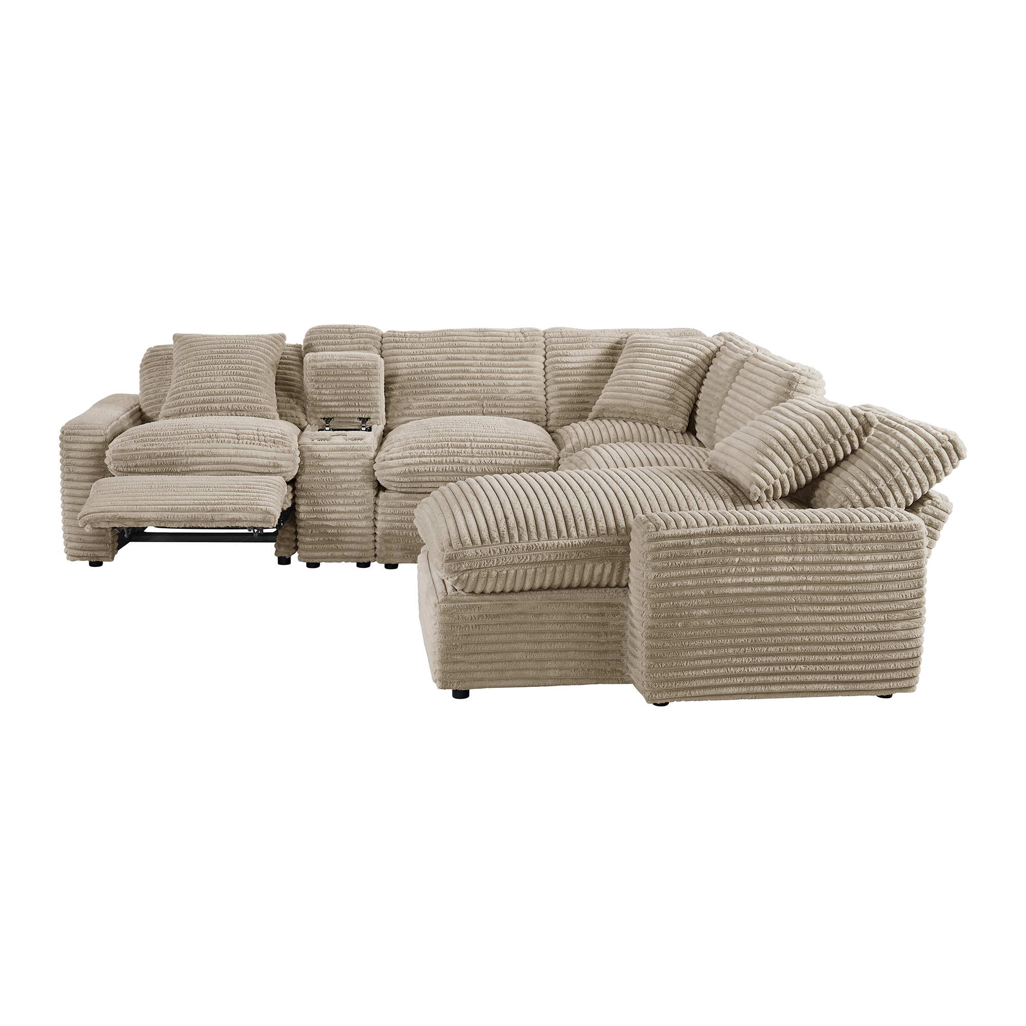 Sectional Armless Chair In Masis Taupe