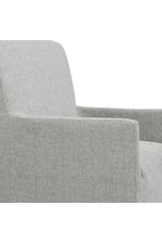 Elements Nero Transitional Upholstered Side Chair Set with Casters